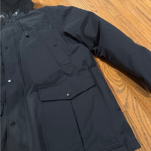 Schott Brooklyn Cotton Blend Down Filled Parka Black Large - Picture 3 of 12